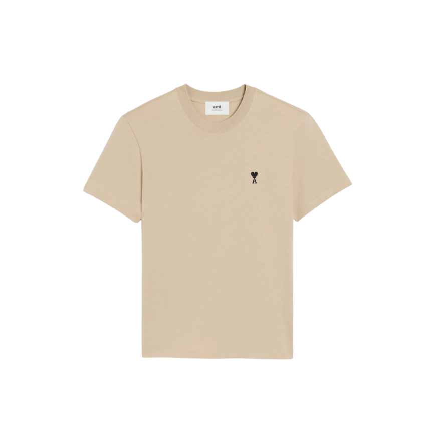 T-shirt Ami de Coeur jersey coton léger beige cœur noir