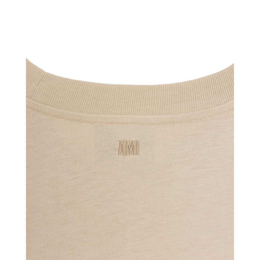 T-shirt Ami de Coeur jersey coton léger beige cœur noir