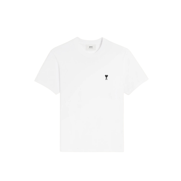 T-shirt Ami de Coeur jersey coton léger blanc cœur noir