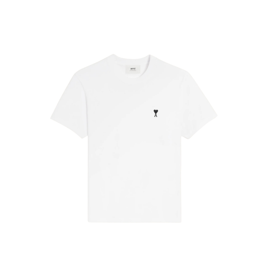 T-shirt Ami de Coeur jersey coton léger blanc cœur noir