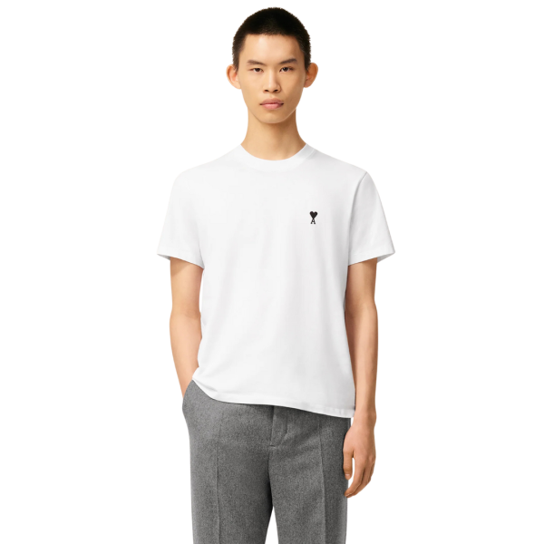 T-shirt Ami de Coeur jersey coton léger blanc cœur noir