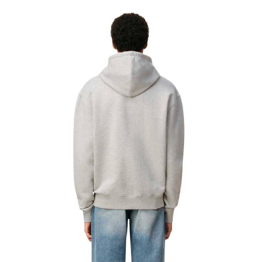 Sweatshirt à capuche Hoodie Ami de Coeur molleton coton non gratté gris clair cœur noir