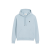 Sweatshirt à capuche Hoodie Ami de Coeur molleton coton non gratté bleu ciel cœur noir