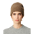 Bonnet maille laine alpaga marron cœur blanc