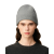 Bonnet maille laine alpaga gris cœur blanc