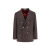Veste croisée laine Prince de Galles marron chocolat