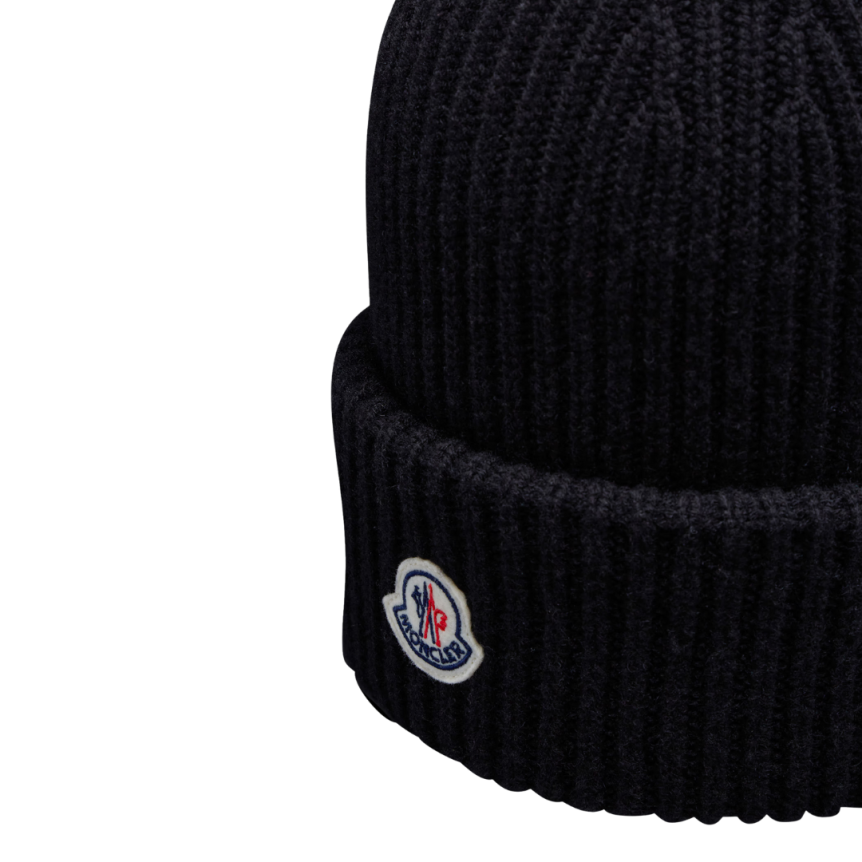 Bonnet MONCLER maille laine cachemire noir