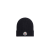 Bonnet laine ultrafine noir patch logo