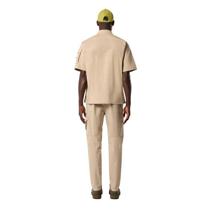 Pantalon cargo fuselé STONE ISLAND coton beige poches zippées