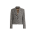 Veste courte laine mélangée pois noir blanc