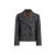 Caban court veste croisée laine mohair alpaga pied-de-poule noir blanc