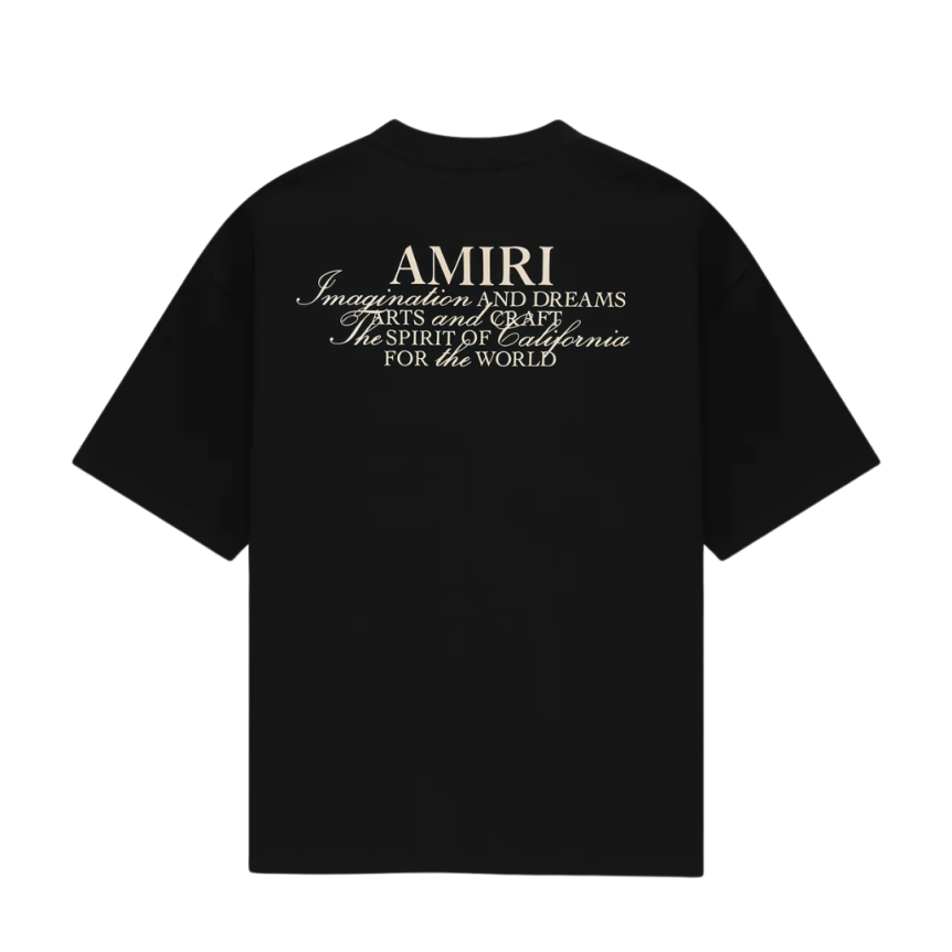 T-shirt col rond AMIRI coton noir imprimé Dreams