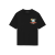 T-shirt Paradise col rond coton noir imprimé palmier