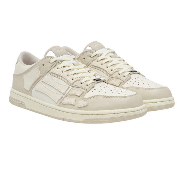 Baskets low sneakers AMIRI Skel cuir beige