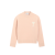Pull col rond alpaga laine rose saumon cœur écru
