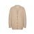 Cardigan à boutons oversize col V cachemire laine chiné beige
