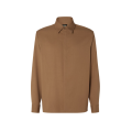 Chemise manche longue gabardine laine camel FF relief col dos