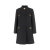 Manteau laine vierge cachemire noir Vlogo doré poche