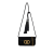 Sac porté épaule bandoulière Loco velours lisse noir Vlogo doré cristaux