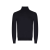 Pull col roulé laine bleu marine VLogo signature