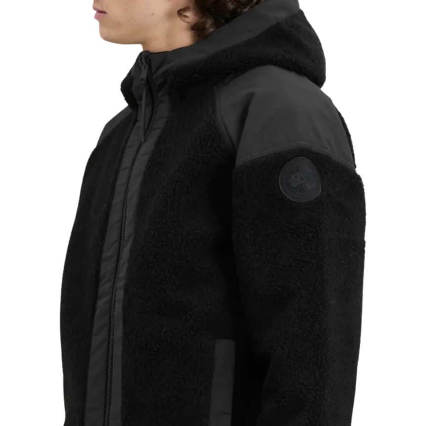 Blouson bomber polaire réversible CANADA GOOSE Alberni laine mélangée noir
