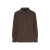 Veste Chemise Atkinson bouton pression laine flanelle marron