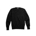 Pull col rond Rosseau laine mérinos noir