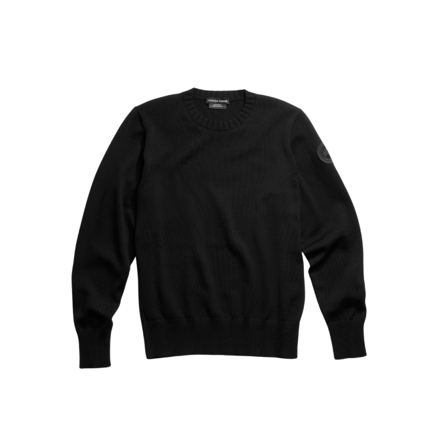 Pull col rond CANADA GOOSE Rosseau laine mérinos noir