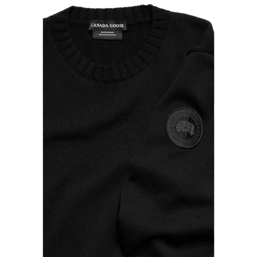 Pull col rond CANADA GOOSE Rosseau laine mérinos noir