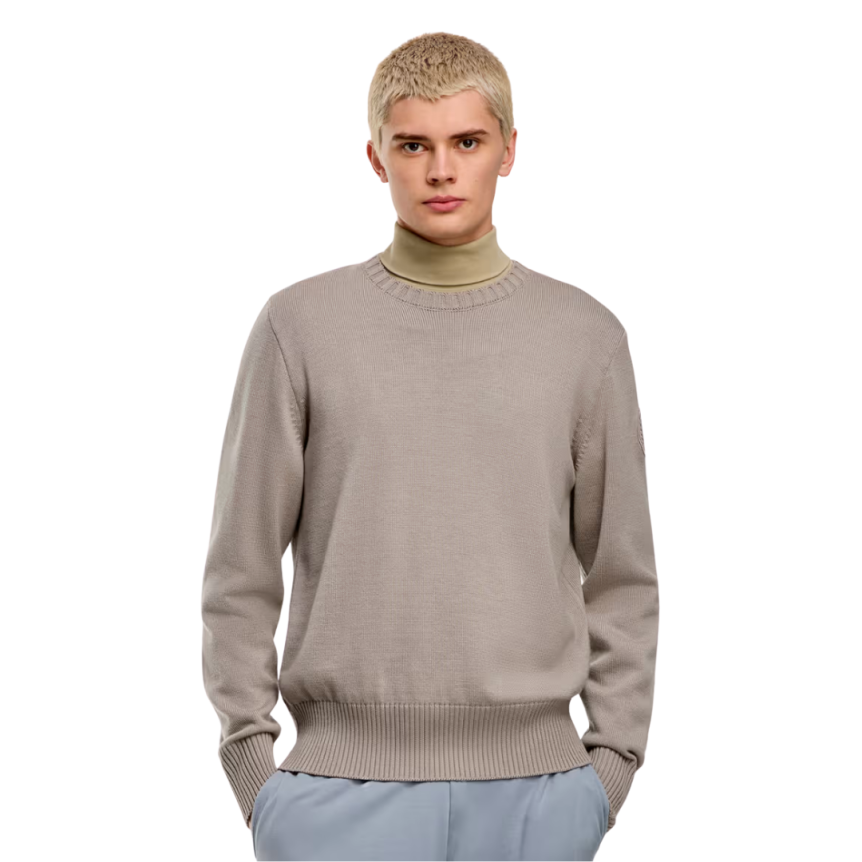 Pull col rond CANADA GOOSE Rosseau laine mérinos beige