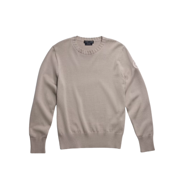 Pull col rond CANADA GOOSE Rosseau laine mérinos beige
