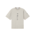 T-shirt col rond jersey coton bio gris perle imprimé Island caractère japonais