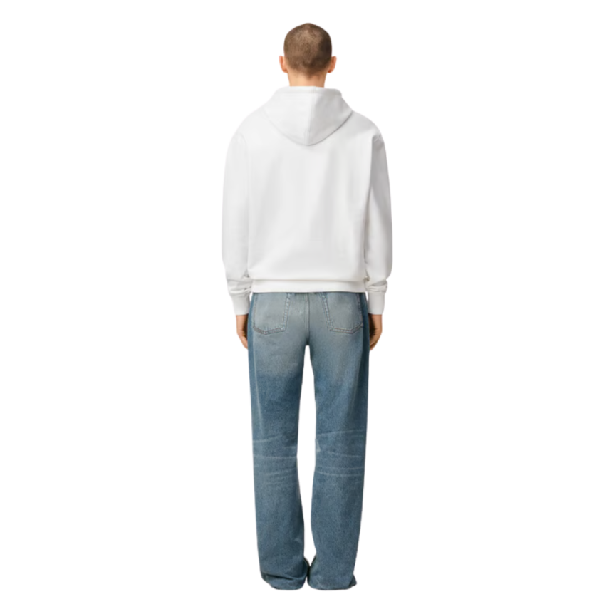 Sweatshirt à capuche AMI Paris Hoodie coton blanc broderie cœur noir