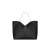 Sac grand cabas cuir veau grainé noir surpiqure Y