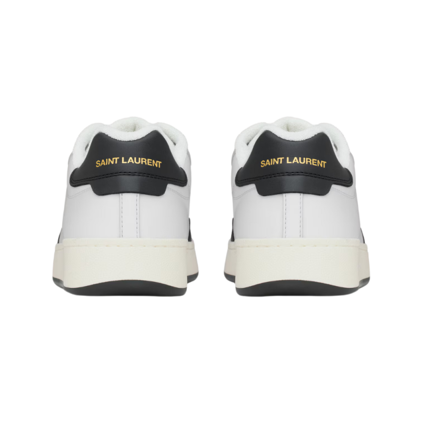 Sneakers basses à lacets SL61 cuir blanc bout noir