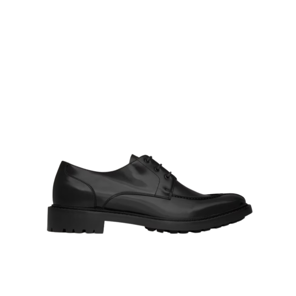 Derbies à lacets SAINT LAURENT cuir veau noir semelle crantée