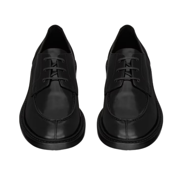 Derbies à lacets SAINT LAURENT cuir veau noir semelle crantée