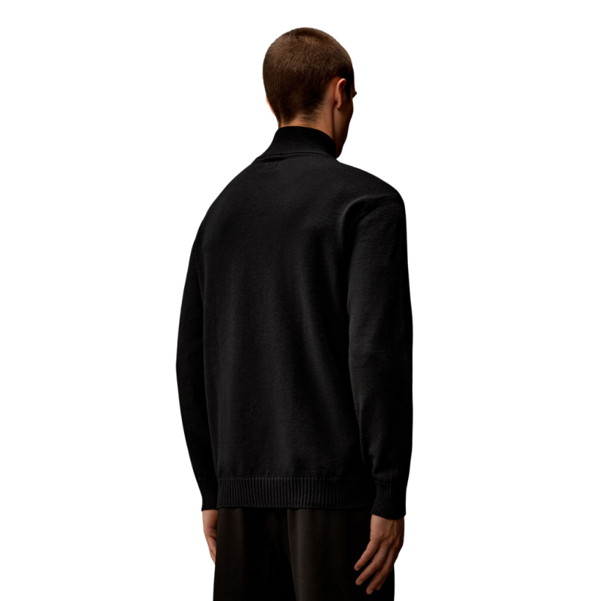 CP COMPANY Pull col zippé laine mélangée noir Metropolis Series