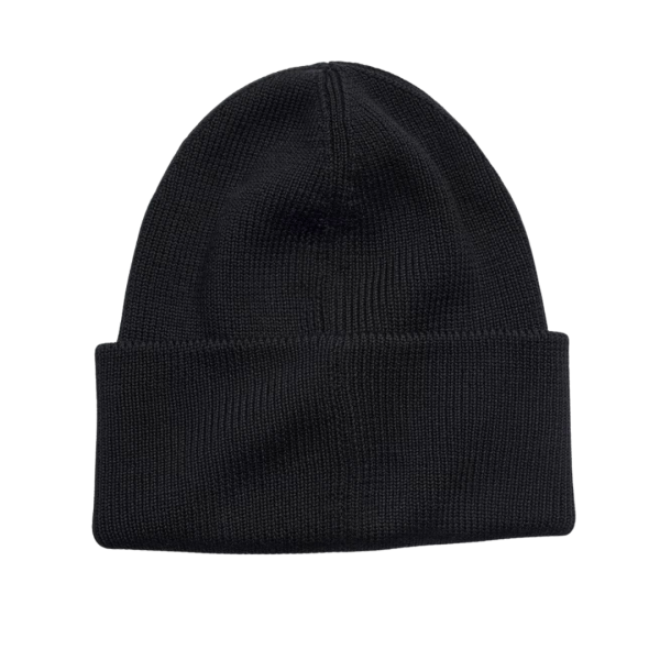 Bonnet CANADA GOOSE laine mérinos fine noir logo noir