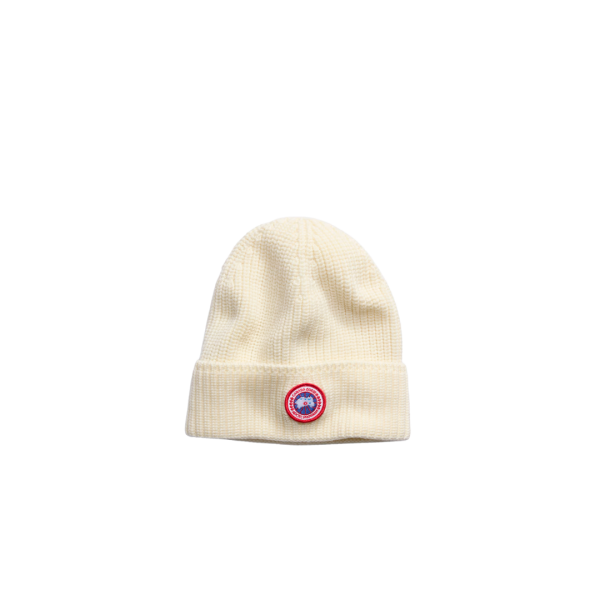 Bonnet CANADA GOOSE laine mérinos écru