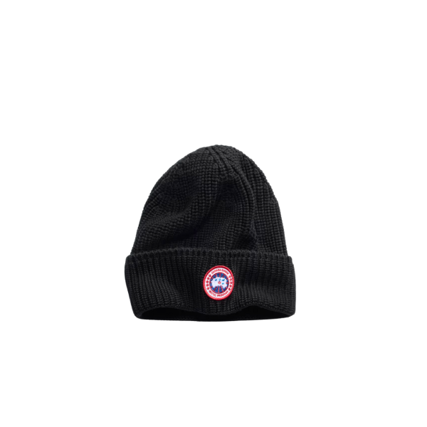 Bonnet CANADA GOOSE laine mérinos noir