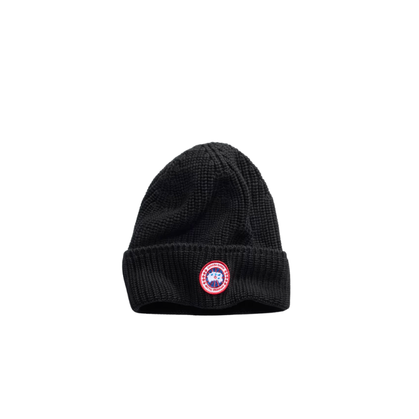 Bonnet CANADA GOOSE laine mérinos noir