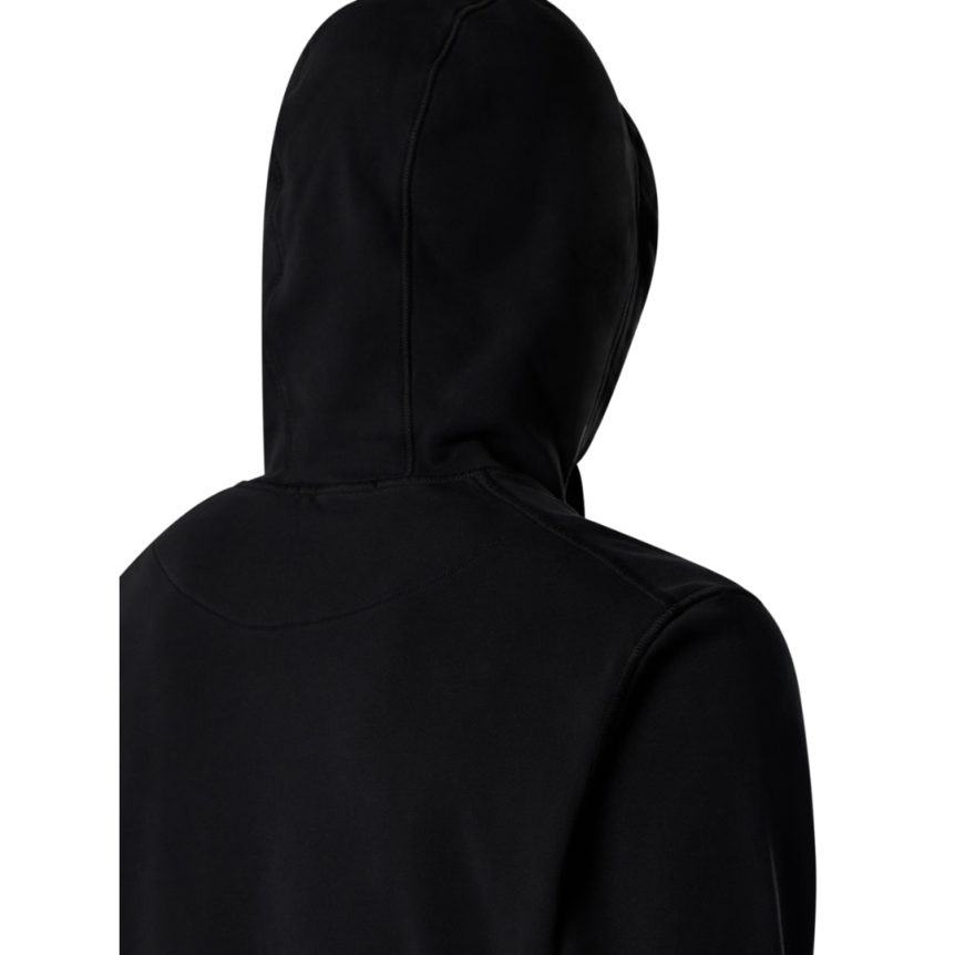 Sweat-shirt à capuche STONE ISLAND molleton coton bio noir