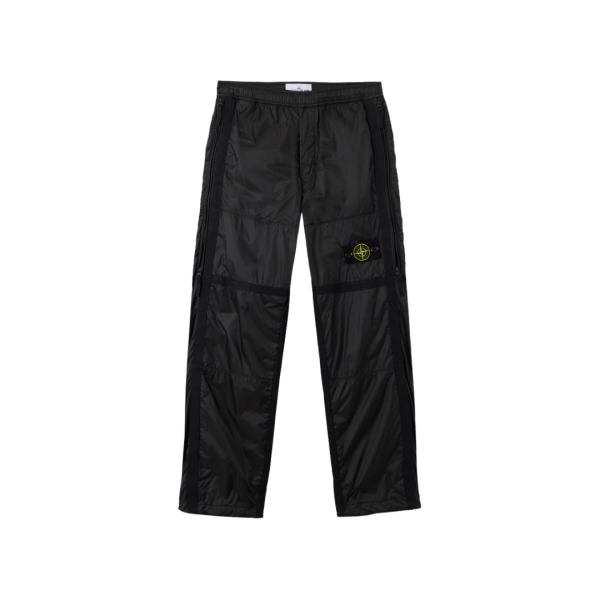 Jogger STONE ISLAND coupe ample ripstop nylon noir poches zippées