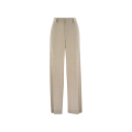 Pantalon loose flanelle laine beige