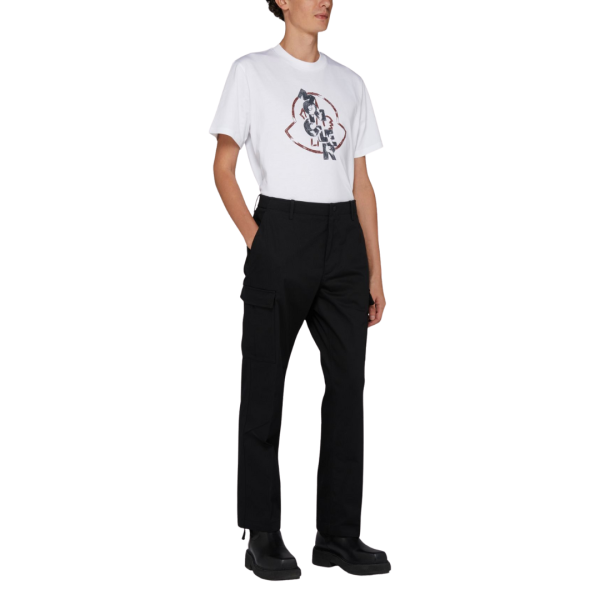 Pantalon MONCLER Cargo toile bleu marine cordon taille