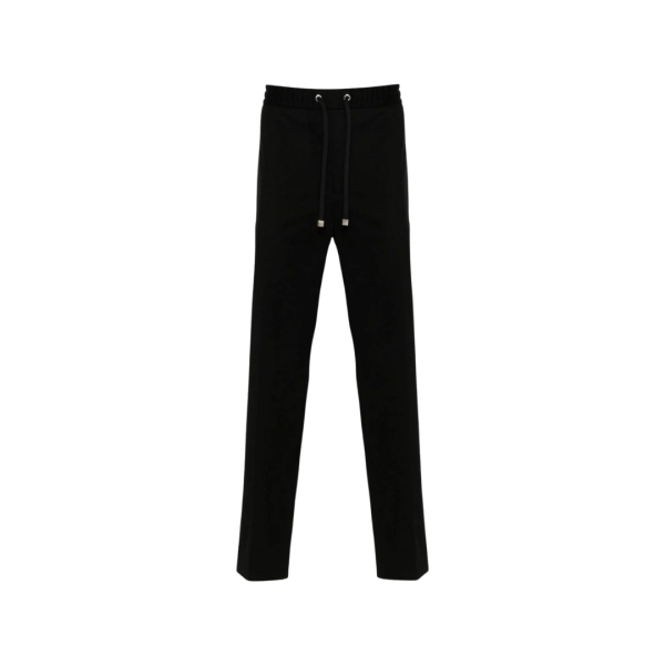 Pantalon droit MONCLER coton peau de chamois noir