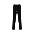 Pantalon droit coton peau de chamois noir