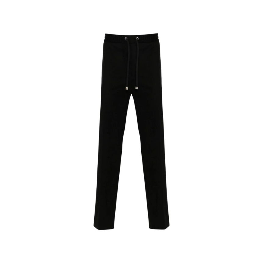 Pantalon droit MONCLER coton peau de chamois noir