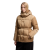 Doudoune à matelassage carré Agneux à capuche cintrée nylon beige